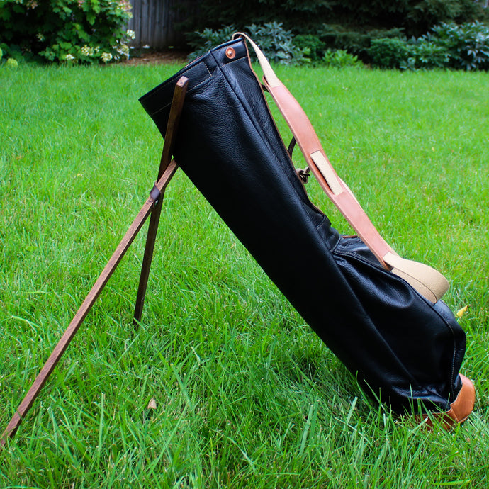 Black Bison Garment/Tan Strap/Saddle Heritage Leather Trim