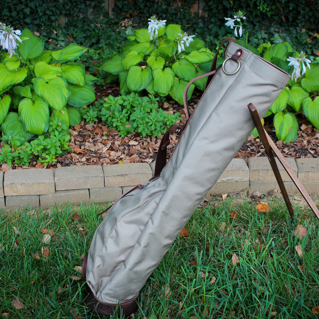 Flannel Codura, Brown Strap & Bison Leather