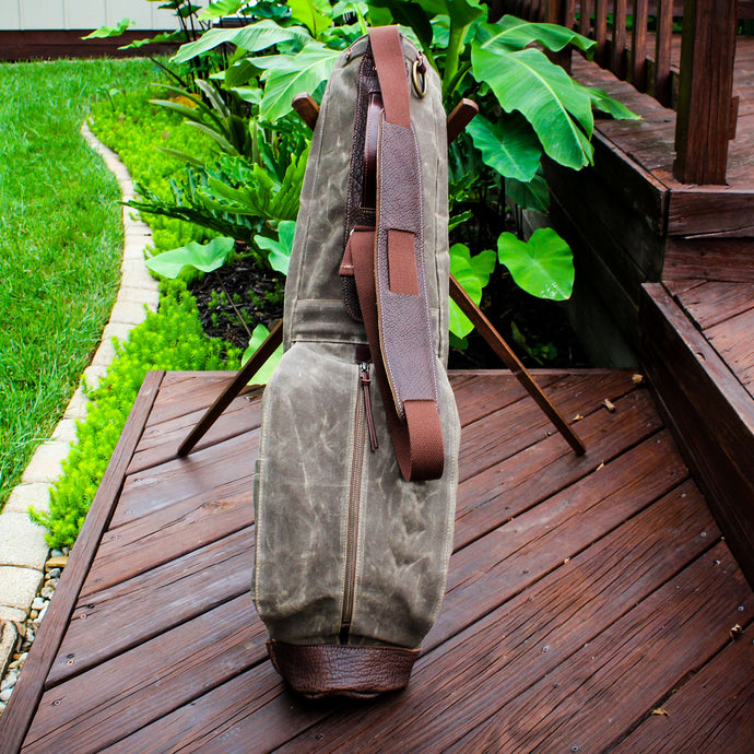 Field Tan Waxed Canvas with Brown Strap & Bison Leather.