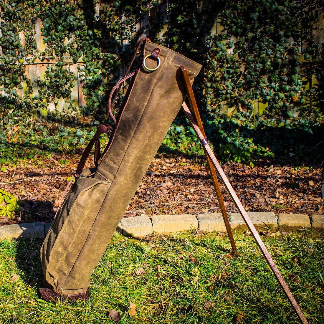 Sunday Golf Bag, Steurer Golf Bag, Steurer & Co., Hand made in Kentucky, Leather Goods, Hickory, Minimalist Golf, Minimalist Bag, Pencil Golf Bag, Leather Goods, Made in the USA