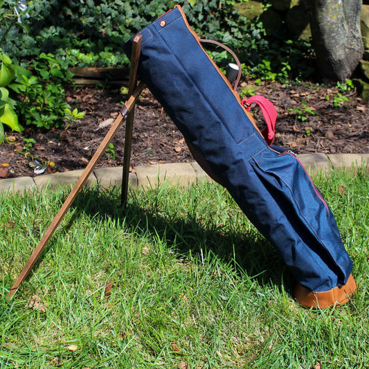 Sunday Golf Bag, Steurer Golf Bag, Steurer & Co., Hand made in Kentucky, Leather Goods, Hickory, Minimalist Golf, Minimalist Bag, Pencil Golf Bag, Leather Goods, Made in the USA