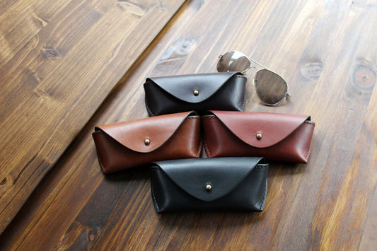 Steurer & Co. Taylor Leather Sun Glass and Eye Glass Case, Handmade Leather