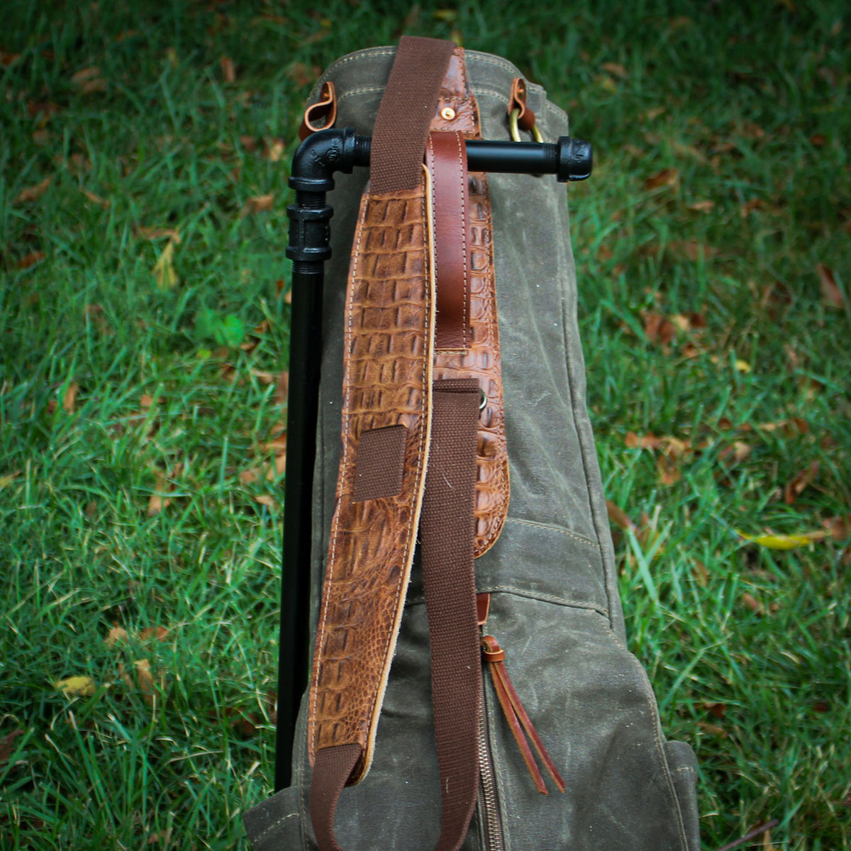 Field Tan Waxed Duck/Brown/Gator Leather Trim
