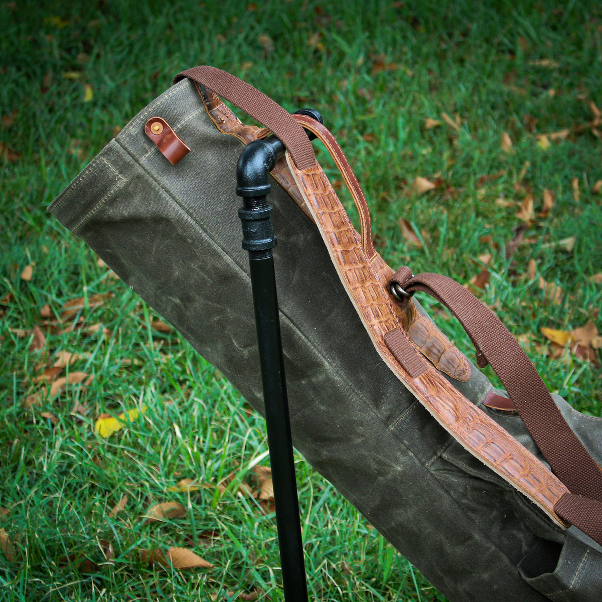 Field Tan Waxed Duck/Brown/Gator Leather Trim