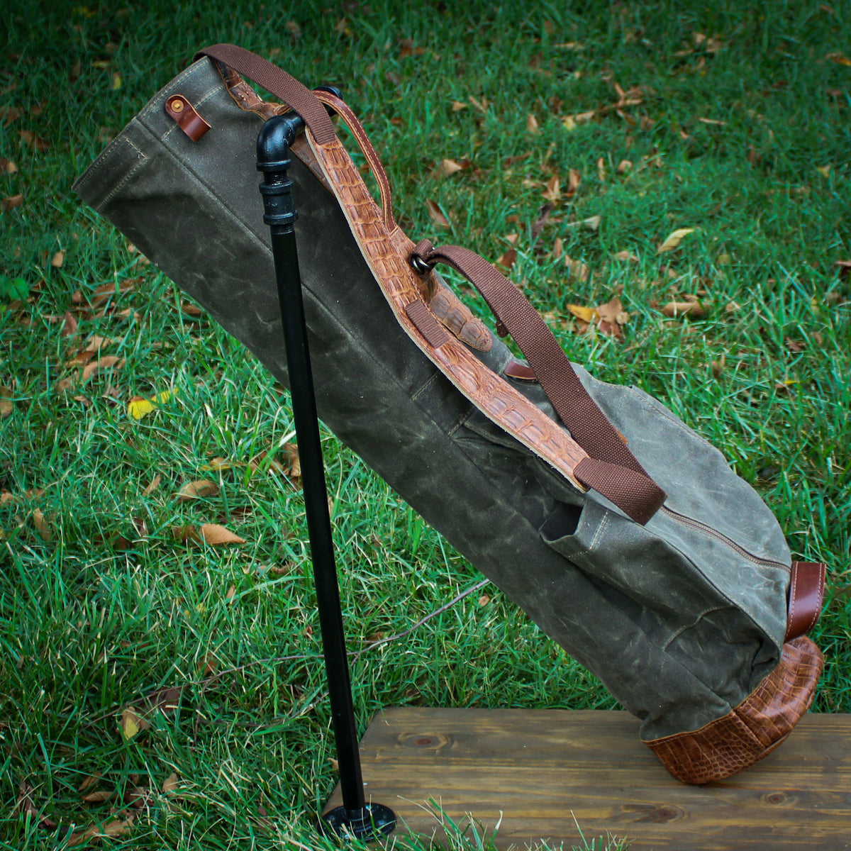Field Tan Waxed Duck/Brown/Gator Leather Trim