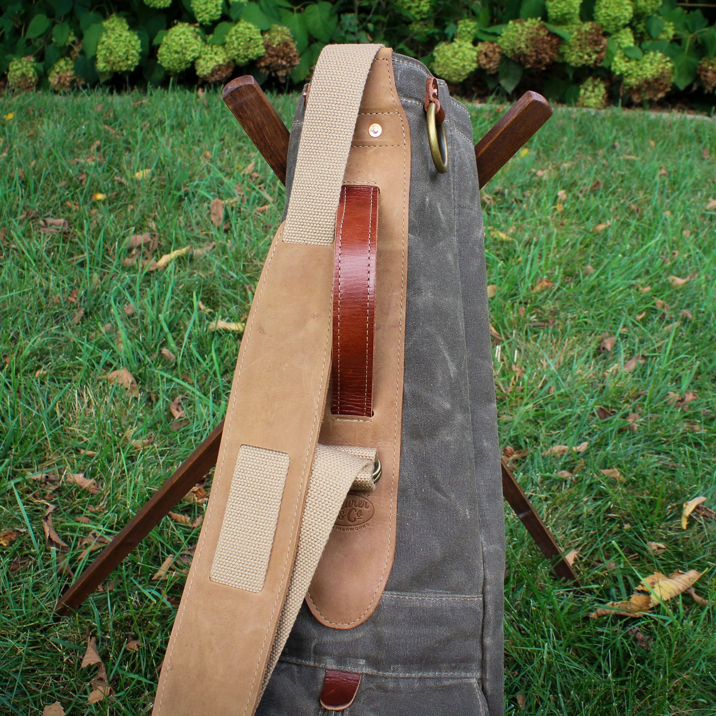 Field Tan Waxed Duck/Tan/NuBuck Leather Trim  Sunday Golf Bag