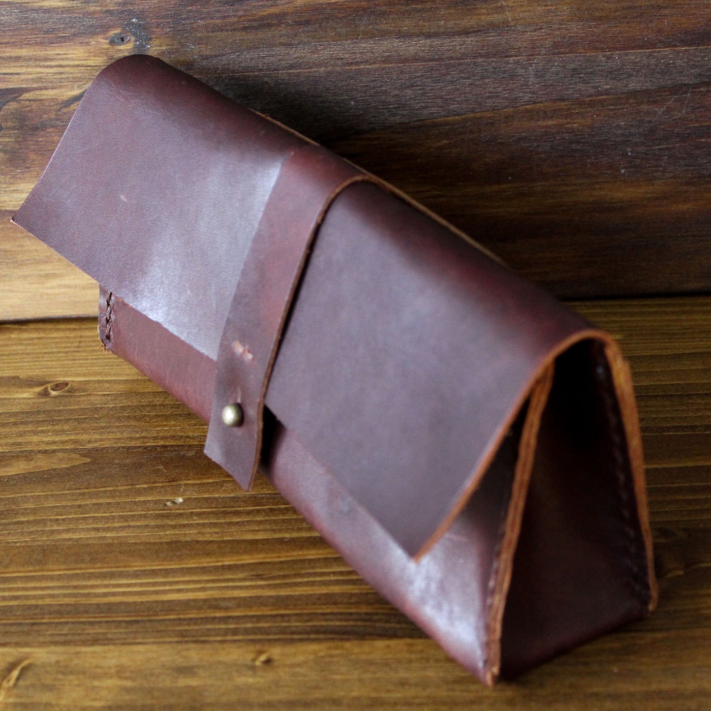 Steurer & Co. Leather Clutch, Veggie Tanned Leather, Leather Wristlet, Handmade Leather Bags and Accessories