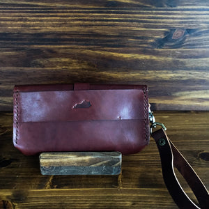 Steurer & Co. Leather Clutch, Veggie Tanned Leather, Leather Wristlet, Handmade Leather Bags and Accessories
