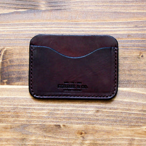 Steurer & Co. Clay Pocket Wallet.  Classic Three Pocket Wallet. Handmade Leather. Louisville, KY.