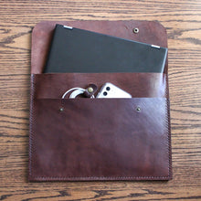 Load image into Gallery viewer, Leather MacBook Folio, Leather Computer Folio, Hand Stitched Leather, Made in Kentucky, Hand Crafted Leather Totes, Satchels &amp; Accessories, Steurer &amp; Co.