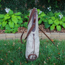Load image into Gallery viewer, Flannel Cordura/Brown/Bison Leather Trim Sunday Golf Bag