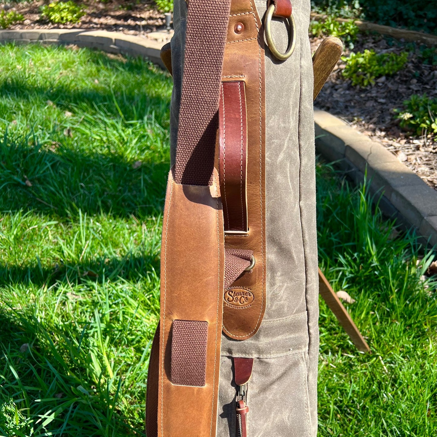 Sunday Golf Bag, Steurer Golf Bag, Steurer & Co., Hand made in Kentucky, Leather Goods, Hickory, Minimalist Golf, Minimalist Bag, Pencil Golf Bag, Leather Goods, Made in the USA