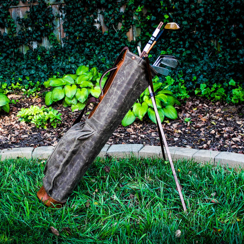 Sunday Golf Bag, Steurer Golf Bag, Steurer & Co., Hand made in Kentucky, Leather Goods, Hickory, Minimalist Golf, Minimalist Bag, Pencil Golf Bag, Leather Goods, Made in the USA