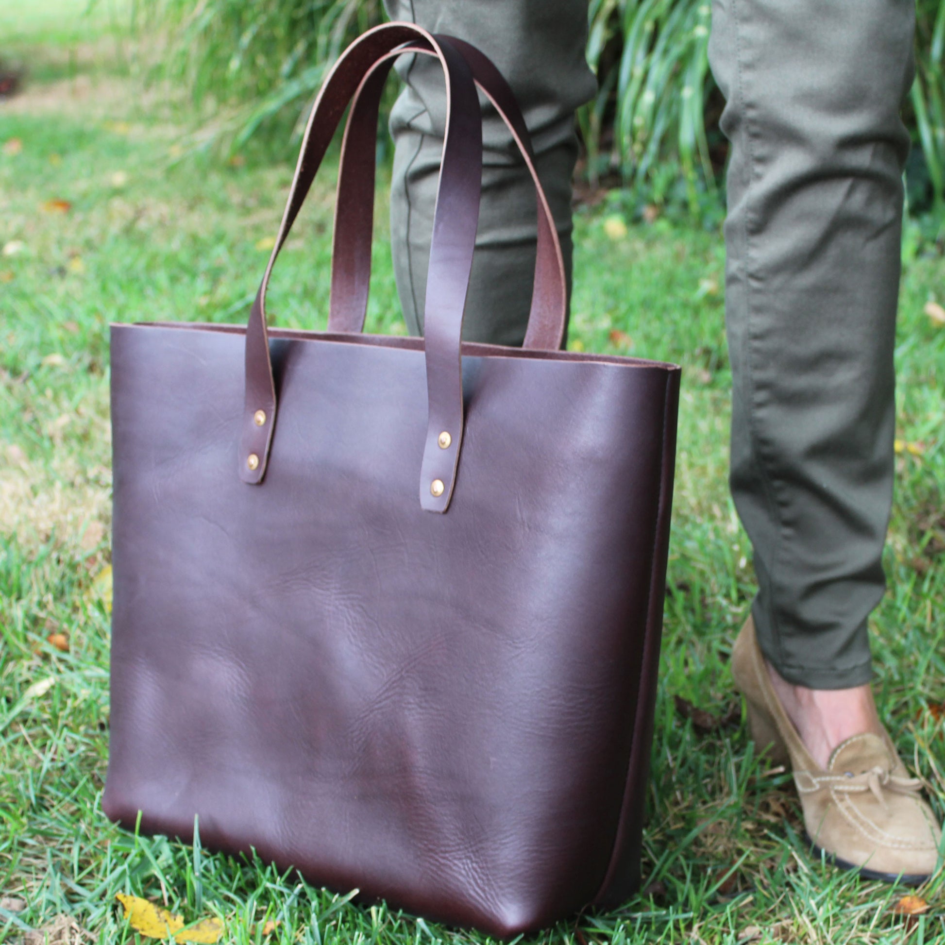 Steurer & Co., Mason Everyday Tote, Steurer, SteurerJacoby, Vintage Leather Golfbag, Totes, Handmade Leather Tote, Leather Tote