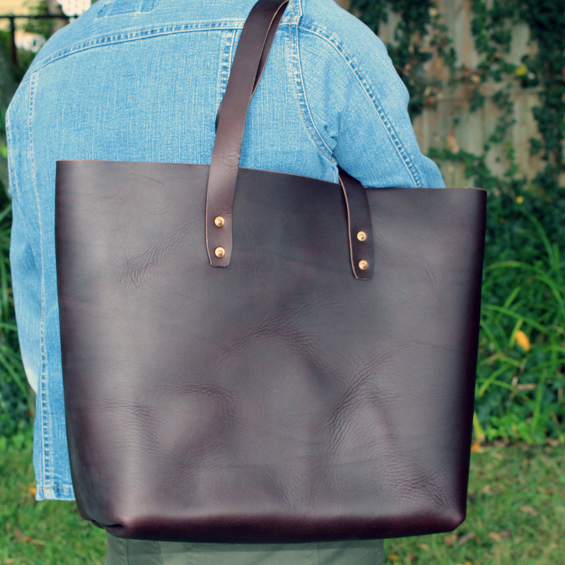 Steurer & Co., Mason Everyday Tote, Steurer, SteurerJacoby, Vintage Leather Golfbag, Totes, Handmade Leather Tote, Leather Tote