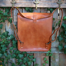 Load image into Gallery viewer, Daveiss Back Pack &amp; Cross Body Satchel - Saddle