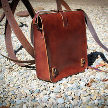 Load image into Gallery viewer, Daveiss Back Pack &amp; Cross Body Satchel - Saddle