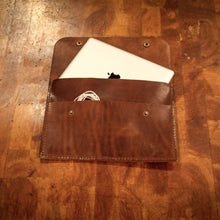 Load image into Gallery viewer, Leather Ipad Folio, Leather Tablet Folio, Hand Stitched Leather, Made in Kentucky, Hand Crafted Leather Totes, Satchels &amp; Accessories, Steurer &amp; Co.