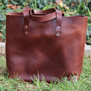 Steurer & Co. Mason Everyday Tote Veggie Tanned Thoroughbred, Totes, Handmade Leather Bags and Accessories