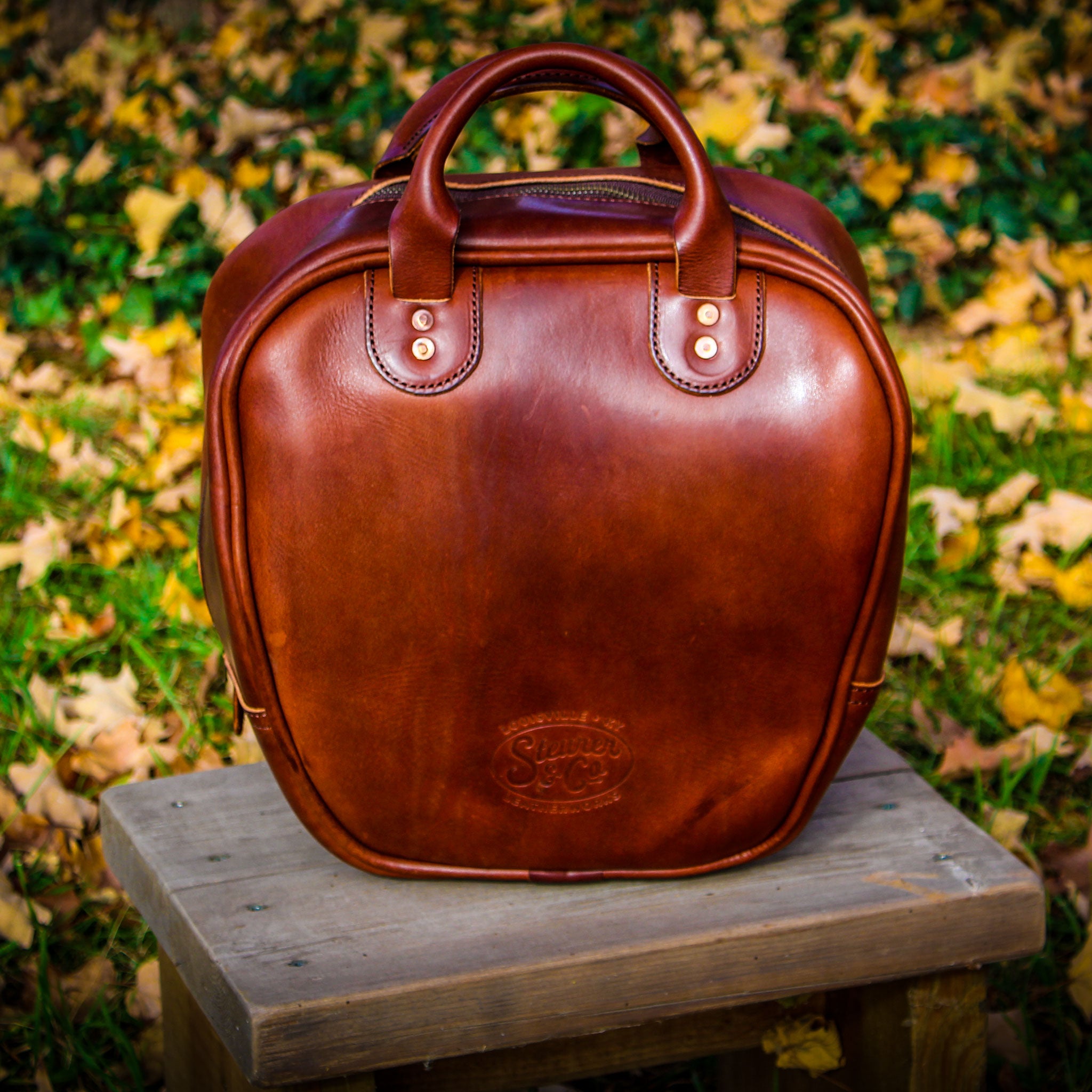 Vintage Red Bowling Ball Leather Bag And Brown Shoes Stock Photo - Download  Image Now - iStock